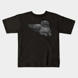 Dark Gray Cat Kids T-Shirt